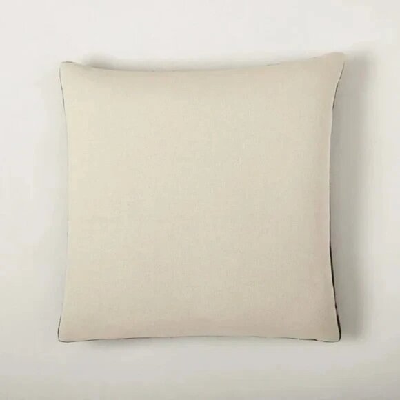 West Elm Woven Origin Plaid Check Pillow Cover Charcoal/Ivory NWT 20" x 20" - Picture 4 of 5